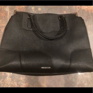 Rebecca Minkoff black handbag zipper detail